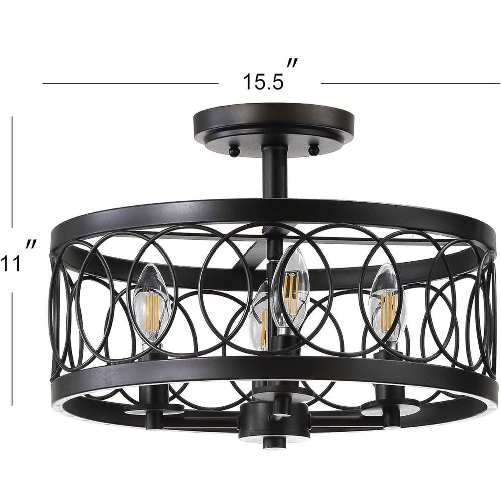 Oil Rubbed Bronze Jonathan Y Metal Ceiling Light Fixture